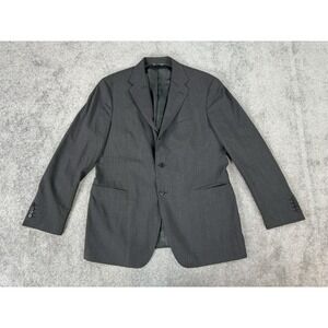 John Varvatos Suit Jacket 46 R Gray Wool Solid Luxury Designer Sport Italy
